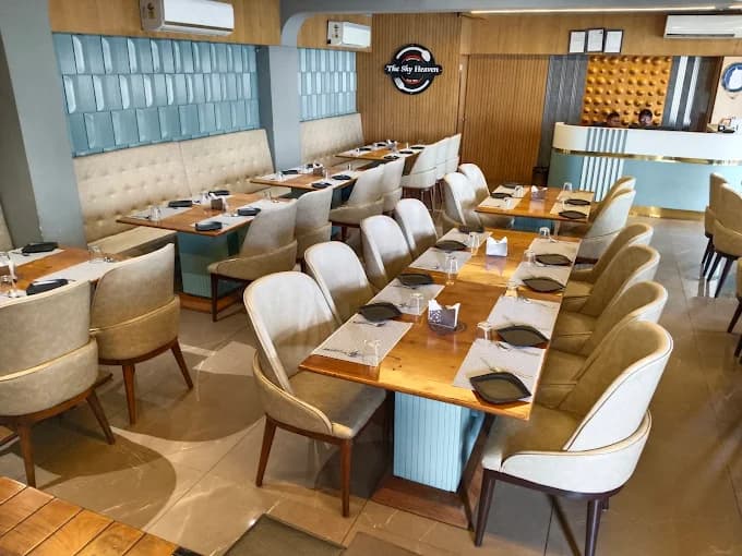 Elegant dining area at The Sky Heaven restaurant